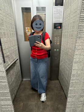 「アイテム（デニムスカート）」を使った、gonge_of_krgmさん（レディース・153cm）の夏コーディネート