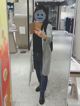 「ZOZO（ゾゾ）のスキニーデニムパンツ［WOMEN］（デニムパンツ）」を使った、gonge_of_krgmさん（レディース・153cm）の秋コーディネート