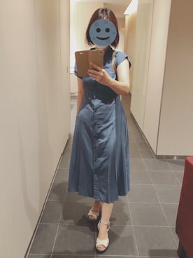 「SUR MESURE（シュール・ムジュール）のアイテム」を使った、gonge_of_krgmさん（レディース・153cm）の夏コーディネート