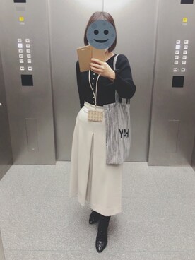 「SUR MESURE（シュール・ムジュール）のアイテム」を使った、gonge_of_krgmさん（レディース・153cm）の秋コーディネート