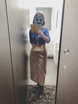 「アイテム（ブーティ、ブラウン系）」を使った、gonge_of_krgmさん（レディース・153cm）の秋コーディネート