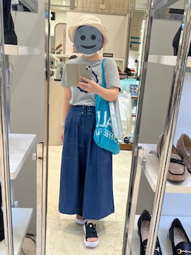 「DANTON（ダントン）のアイテム（帽子）」を使った、gonge_of_krgmさん（レディース・153cm）の秋コーディネート