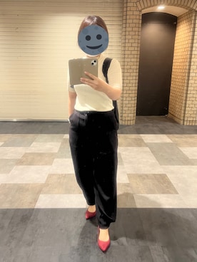 「FEMMENT（ファモン）のアイテム（スラックス）」を使った、gonge_of_krgmさん（レディース・153cm）の秋コーディネート