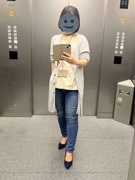 「ZOZO（ゾゾ）のスキニーデニムパンツ［WOMEN］（デニムパンツ）」を使った、gonge_of_krgmさん（レディース・153cm）の春コーディネート