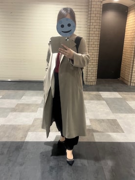 「FEMMENT（ファモン）のアイテム（スラックス）」を使った、gonge_of_krgmさん（レディース・153cm）の春コーディネート