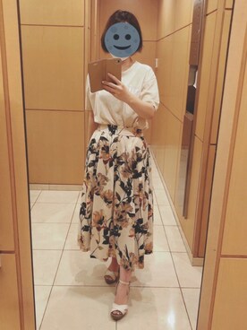 「SUR MESURE（シュール・ムジュール）のアイテム」を使った、gonge_of_krgmさん（レディース・153cm）の夏コーディネート