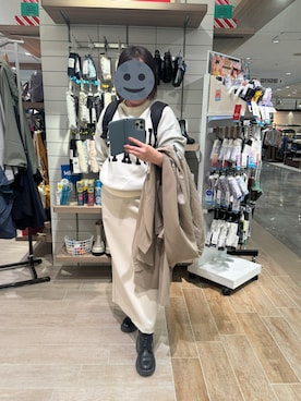 「アイテム（トレンチコート）」を使った、gonge_of_krgmさん（レディース・153cm）の秋コーディネート