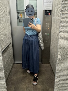 「VARZAR（バザール）のアイテム（キャップ）」を使った、gonge_of_krgmさん（レディース・153cm）の夏コーディネート
