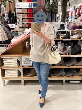 「ZOZO（ゾゾ）のスキニーデニムパンツ［WOMEN］（デニムパンツ）」を使った、gonge_of_krgmさん（レディース・153cm）の秋コーディネート