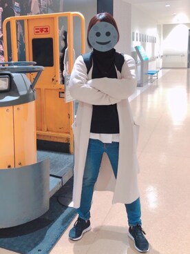 「ZOZO（ゾゾ）のスキニーデニムパンツ［WOMEN］（デニムパンツ）」を使った、gonge_of_krgmさん（レディース・153cm）の冬コーディネート