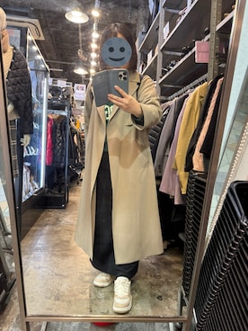 「アイテム（トレンチコート）」を使った、gonge_of_krgmさん（レディース・153cm）の秋コーディネート
