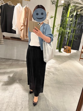 「アイテム（トートバッグ、シルバー系）」を使った、gonge_of_krgmさん（レディース・153cm）の春コーディネート