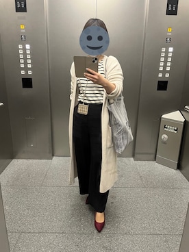 「FEMMENT（ファモン）のアイテム（スラックス）」を使った、gonge_of_krgmさん（レディース・153cm）の秋コーディネート