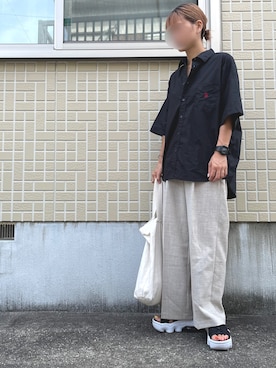 「JEANASIS（ジーナシス）のアイテム（パンツ）」を使った、saiiさん（レディース・159cm）の夏コーディネート