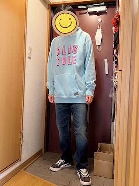 「ROLLING CRADLE（ローリングクレイドル）のアイテム（パンツ）」を使った、どるちさん（メンズ・171cm）の冬コーディネート