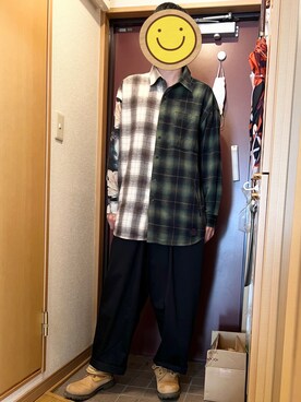 「ZIP FIVE（ジップファイブ）のアイテム（その他パンツ）」を使った、どるちさん（メンズ・171cm）の秋コーディネート