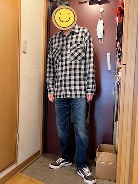「ROLLING CRADLE（ローリングクレイドル）のアイテム（パンツ）」を使った、どるちさん（メンズ・171cm）の秋コーディネート