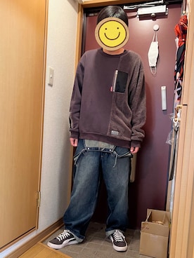 「SABBAT13（サバト）のアイテム」を使った、どるちさん（メンズ・171cm）の秋コーディネート