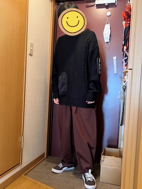 「SABBAT13（サバト）のアイテム」を使った、どるちさん（メンズ・171cm）の冬コーディネート