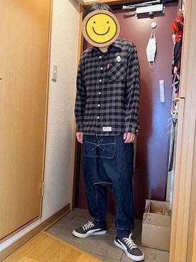 「SABBAT13（サバト）のアイテム」を使った、どるちさん（メンズ・171cm）の秋コーディネート