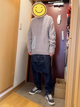 「SABBAT13（サバト）のアイテム」を使った、どるちさん（メンズ・171cm）の冬コーディネート