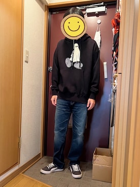 「ROLLING CRADLE（ローリングクレイドル）のアイテム（パンツ）」を使った、どるちさん（メンズ・171cm）の冬コーディネート