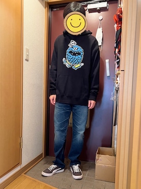 「ROLLING CRADLE（ローリングクレイドル）のアイテム（パンツ）」を使った、どるちさん（メンズ・171cm）の冬コーディネート
