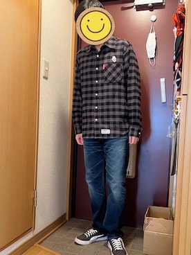 「ROLLING CRADLE（ローリングクレイドル）のアイテム（パンツ）」を使った、どるちさん（メンズ・171cm）の冬コーディネート