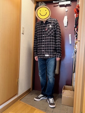 「ROLLING CRADLE（ローリングクレイドル）のアイテム（パンツ）」を使った、どるちさん（メンズ・171cm）の冬コーディネート