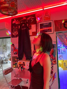 「VINTAGE（ヴィンテージ）のアイテム（ドレス）」を使った、随随小怪兽👾さん（レディース・169cm）の夏コーディネート