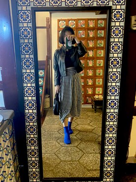 「花苞裙のアイテム（スカート、その他）」を使った、Janice 🇹🇼さん（レディース・162cm）の冬コーディネート