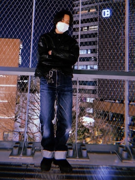 「Harley-Davidson（ハーレーダビッドソン）のアイテム（ジャケット/アウター）」を使った、あおいさん（メンズ・177cm）の春コーディネート