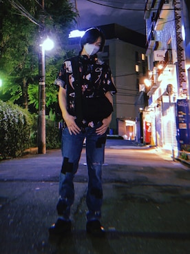 「PRADA（プラダ）のアイテム（ブーツ）」を使った、あおいさん（メンズ・177cm）の春コーディネート