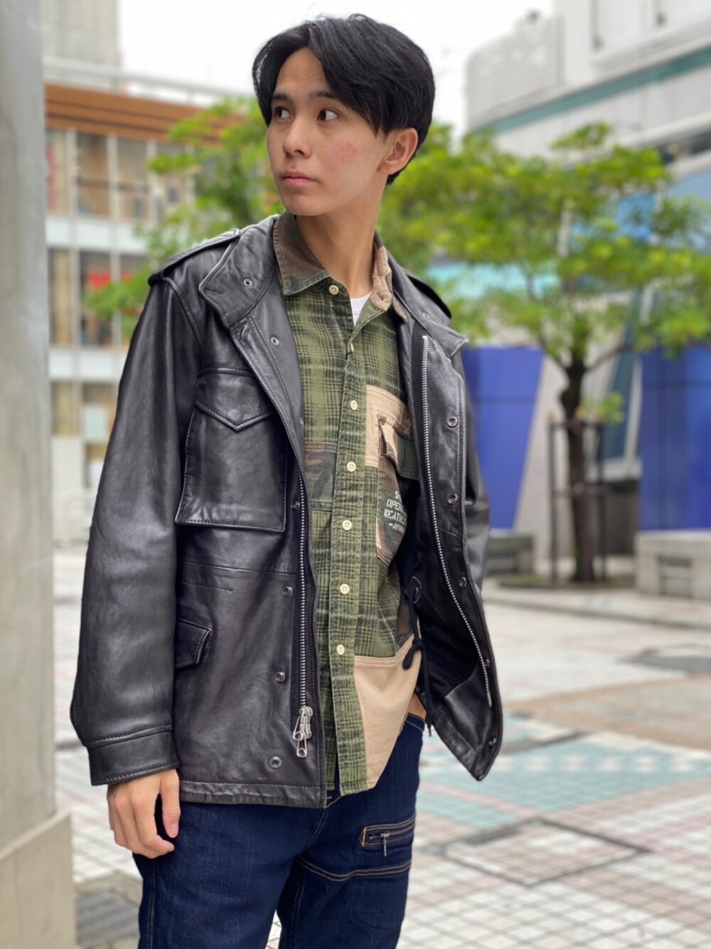 yu- suke｜AVIREXのミリタリージャケットを使ったコーディネート - WEAR 