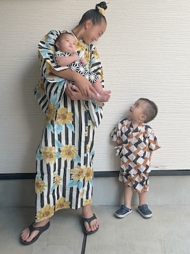 「アイテム（水着/着物・浴衣）」を使った、souさん（キッズ・80cm）の夏コーディネート