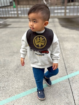 「BREEZE（ブリーズ）のアイテム」を使った、souさん（キッズ・80cm）の秋コーディネート