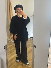 H＞チャイニーズラクーンカシミヤビッグニットプルオーバーを使った