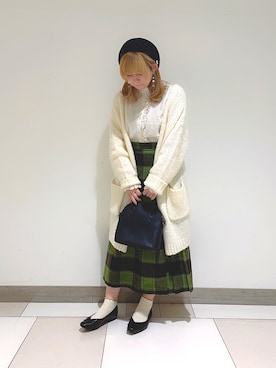 「cava cava（サヴァサヴァ）のアイテム（バレエシューズ）」を使った、ほたてさん（レディース・155cm）の秋コーディネート