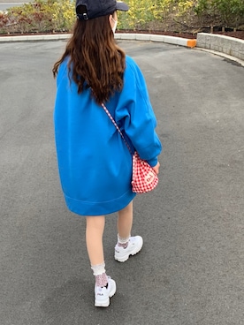 「Diosfront（ディオスフロント）のアイテム（スウェット）」を使った、  ｃｏｃｏさん（レディース・159cm）の春コーディネート