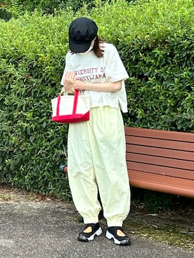 「LAKOLE（ラコレ）のアイテム（帽子）」を使った、  ｃｏｃｏさん（レディース・159cm）の夏コーディネート