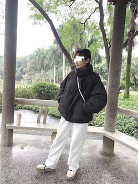 「Java（ジャバ）のアイテム」を使った、Luluさん（レディース・163cm）の冬コーディネート