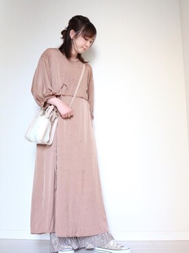 「CONVERSE（コンバース）のconverse コンバース CANVAS ALL STAR COLORS OX キャンバス オールスター カラーズ オックス 32860669 BEIGE（スニーカー）」を使った、yukari✩さん（レディース・154cm）の春コーディネート