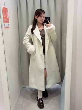 「アイテム（ステンカラーコート）」を使った、Mitsukiさん（レディース・153cm）の秋コーディネート