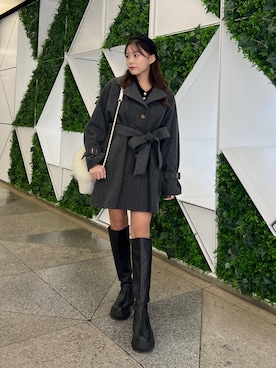 「OLIVE des OLIVE（オリーブデオリーブ）のアイテム（その他アウター）」を使った、Mitsukiさん（レディース・153cm）の秋コーディネート
