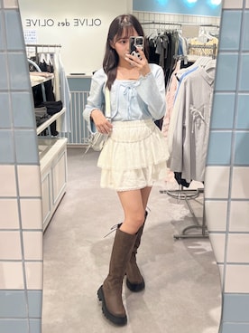 「OLIVE des OLIVE（オリーブデオリーブ）のアイテム（アンサンブル）」を使った、Mitsukiさん（レディース・153cm）の秋コーディネート