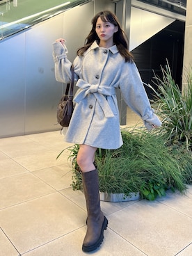 「OLIVE des OLIVE（オリーブデオリーブ）のアイテム（その他アウター）」を使った、Mitsukiさん（レディース・153cm）の秋コーディネート