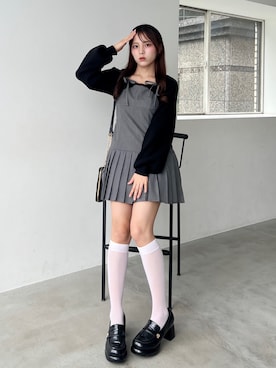 「アイテム（ワンピース/ドレス）」を使った、Mitsukiさん（レディース・153cm）の秋コーディネート