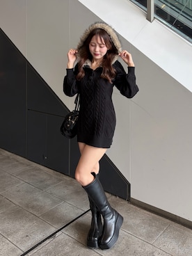 「アイテム（ブーツ）」を使った、Mitsukiさん（レディース・153cm）の秋コーディネート