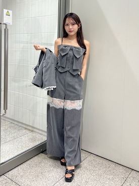 「アイテム（テーラードジャケット）」を使った、Mitsukiさん（レディース・153cm）の夏コーディネート