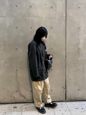 「マイベストコーデ2022」｜「アイテム（チノパンツ）」を使った、まるかなさん（レディース・158cm）の冬コーディネート